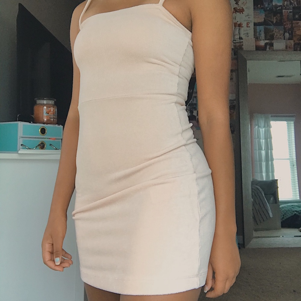 Forever 21 pink textured bodycon dress size small